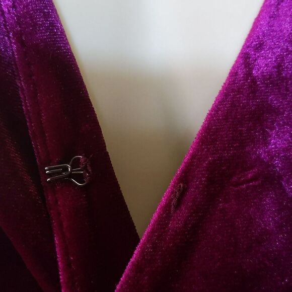 Lauren Ralph Lauren Velvet Wrap Blouse Top Surplice Tie Waist 3X Black Label Lux - Picture 7 of 15